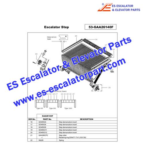 OTIS Escalator GO455G5 Step Demarcation