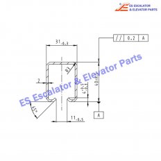 DEE0075174 Escalator Guide Rail