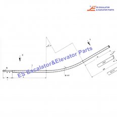 Escalator GB483YP10 Step wheel return guide